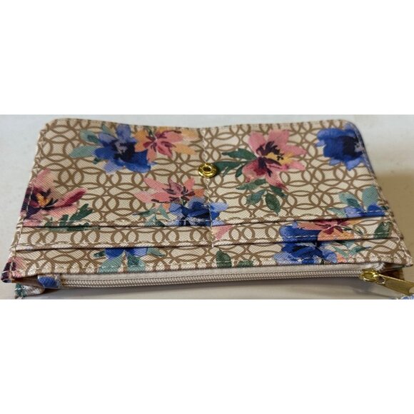 Time and Tru Brand Wallet on a String w/Front Snap and Zipper Floral Print (NWT) - Picture 13 of 15